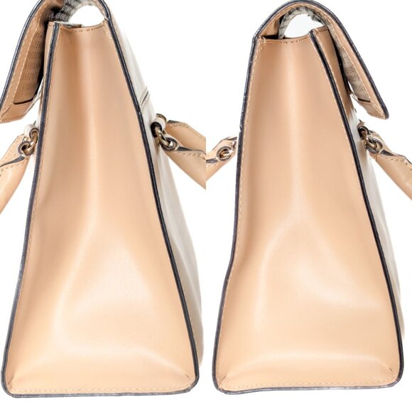 KATE SPADE Leather Gold Clasp Harwood Place Sinclair Nude Hand Bag - Picture 5 of 16
